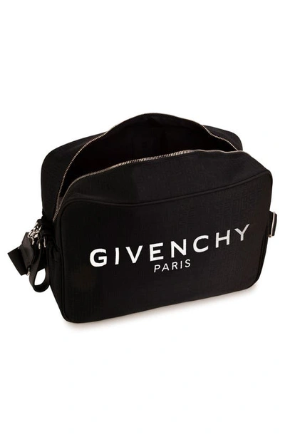 Shop Givenchy 4g Jacquard Nylon & Leather Diaper Bag In 09b-black