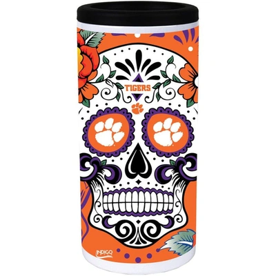 Shop Indigo Falls Clemson Tigers Dia Stainless Steel 12oz. Slim Can Cooler In White