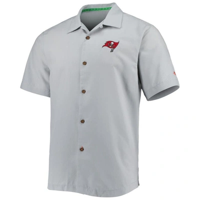 Tommy Bahama Gray Tampa Bay Buccaneers Coconut Point Frondly Fan Camp  Islandzone Button-up Shirt