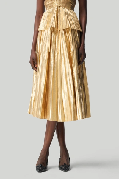 Shop Altuzarra Spring Summer 23 'sif' Skirt In Gold