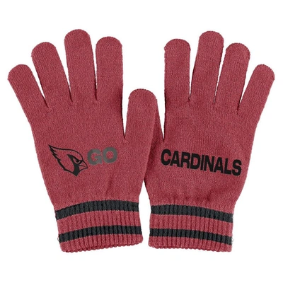 Shop Wear By Erin Andrews Cardinal Arizona Cardinals Double Jacquard Cuffed Knit Hat With Pom And Gloves