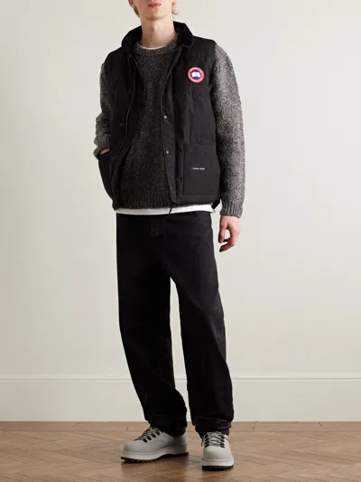 Canada Goose Charcoal Polyester Blend Freestyle Sleeveless Down Jacket In Black