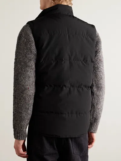 Canada Goose Charcoal Polyester Blend Freestyle Sleeveless Down Jacket In Black
