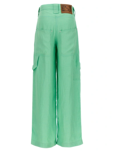 Shop Stella Mccartney Twill Pants Green