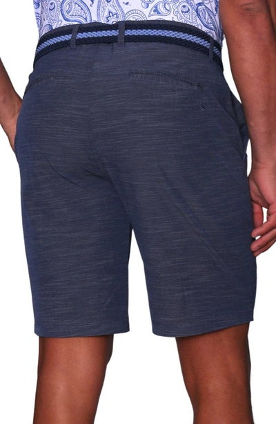 Tailorbyrd Textured Performance Shorts In Navy