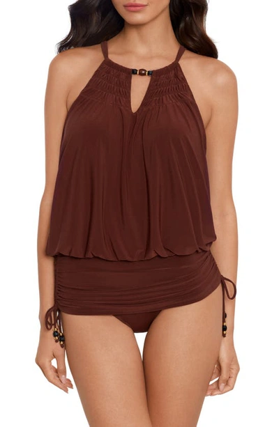 Shop Magicsuit Marley Shanice Underwire One-piece Swimsuit In Chestnut