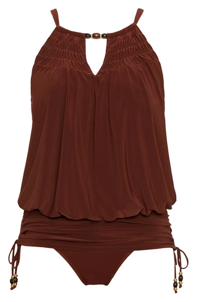 Shop Magicsuit Marley Shanice Underwire One-piece Swimsuit In Chestnut