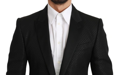 Shop Dolce & Gabbana Slim Fit Martini Black Blazer Men's Jacket