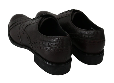 Shop Dolce & Gabbana Elegant Mens Leather Derby Dress Men's Shoes In Black