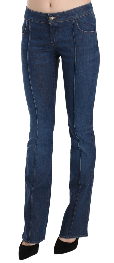 Shop Just Cavalli Chic Blue Washed Boot Cut Denim Women's Pants