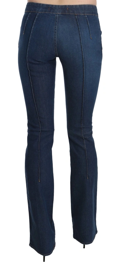 Shop Just Cavalli Chic Blue Washed Boot Cut Denim Women's Pants