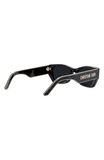 Shop Dior 'pacific S2u 53mm Square Sunglasses In Dark Havana / Smoke