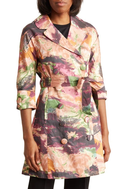 Shop Vertigo Paris Printed Trench Coat In Landscape