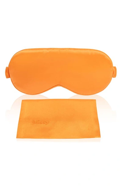 Shop Blissy Silk Sleep Mask In Coral