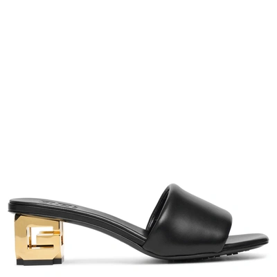 Shop Givenchy G Cube 45 Black Mule Sandals