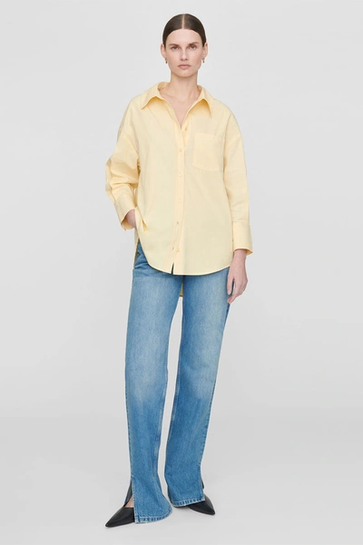Shop Anine Bing Mika Shirt In Yellow