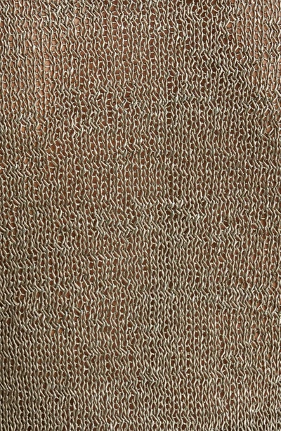 Shop Paloma Wool Austin Sheer Knit Mini Sweater Dress In C/248 Dark Khaki