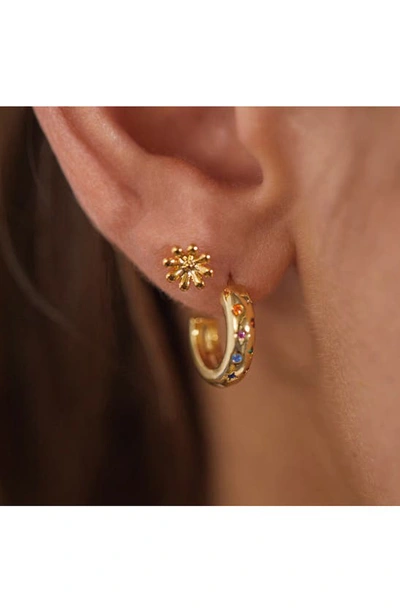 Estella Bartlett Chubby Rainbow Celestial Hoop Earrings In Gold