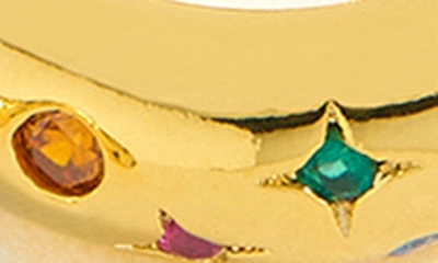 Estella Bartlett Chubby Rainbow Celestial Hoop Earrings In Gold