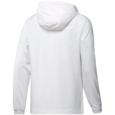 Shop Adidas Originals Adidas White Real Madrid Graphic Raglan Full-zip Windbreaker Jacket