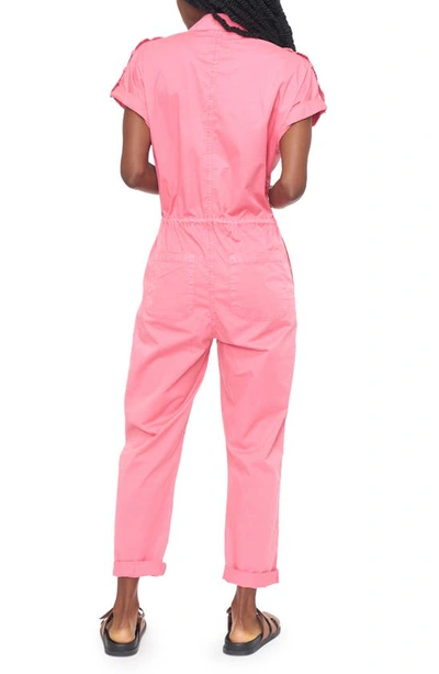 Shop Pistola Jordan Zip Jumpsuit In Pink Punch