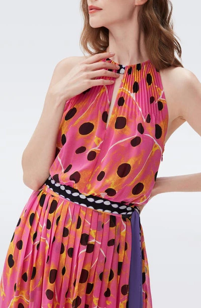 Shop Diane Von Furstenberg Miriam Sleeveless Print Dress In Ladybug Dot