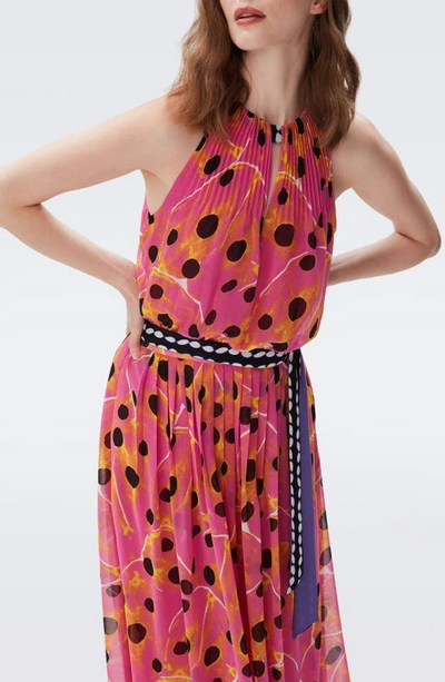 Shop Diane Von Furstenberg Miriam Sleeveless Print Dress In Ladybug Dot