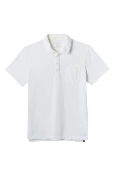 Shop Billy Reid Pensacola Slim Fit Organic Cotton Pocket Polo In White