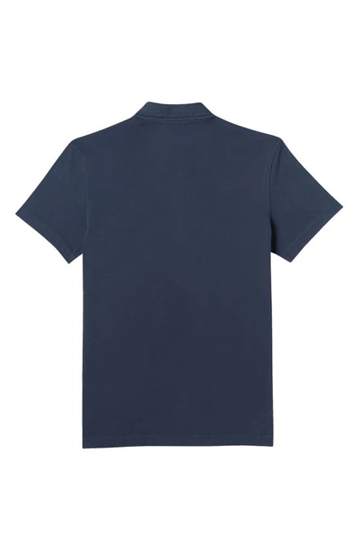 Billy Reid Pensacola Slim Fit Organic Cotton Pocket Polo In Navy