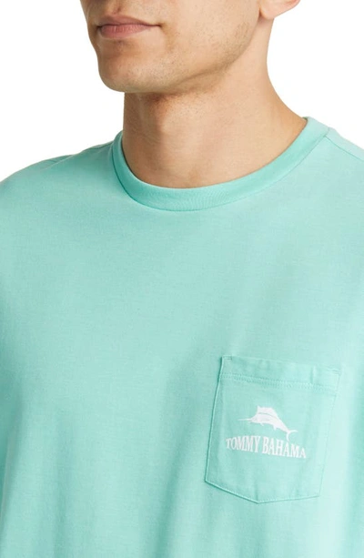 Tommy Bahama Starting Lineup Pocket Graphic T-shirt In Gentle Breeze Heather