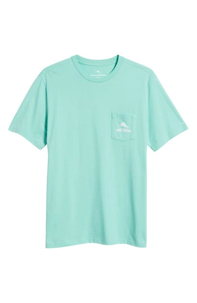 Shop Tommy Bahama Starting Lineup Pocket Graphic T-shirt In Gentle Breeze Heather