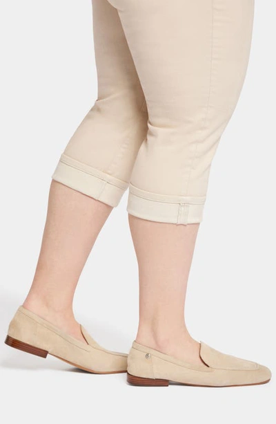 Nydj Marilyn High Rise Straight Cropped Jeans In Pearl Grey In Feather
