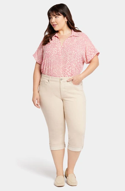Nydj Marilyn High Rise Straight Cropped Jeans In Pearl Grey In Feather