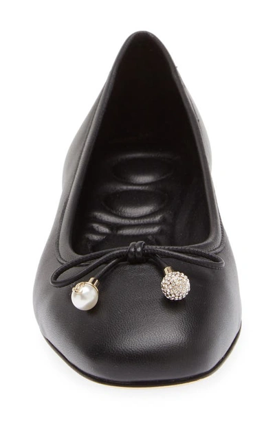 Jimmy Choo Ballet Shoes With Round Head And Flat Soles In Black