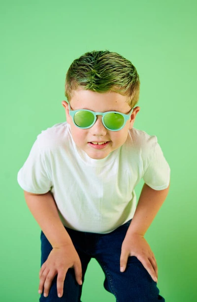 Babiators Kid's Mirror Keyhole Sunglasses In Seafoam Blue