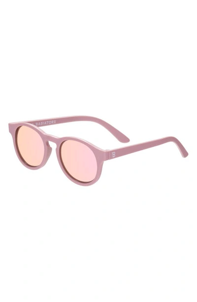 Shop Babiators Kids' Polarized Original Keyhole Sunglasses In Pretty In Pink