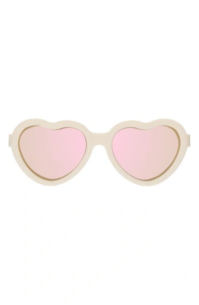 Shop Babiators Kids' Polarized Heart Shaped Sunglasses In Sweet Cream