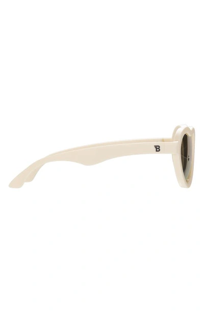 Shop Babiators Kids' Polarized Heart Shaped Sunglasses In Sweet Cream