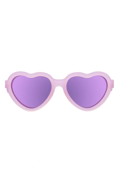 Shop Babiators Kids' Polarized Heart Shaped Sunglasses In Frosted Pink