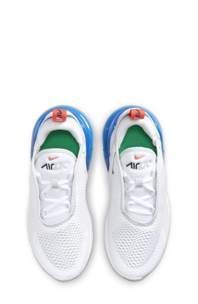Shop Nike Kids' Air Max 270 Sneaker In White/ Platinum/ Blue/ Black