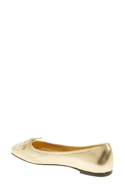 Shop Jimmy Choo Elme Ballet Flat In Gold