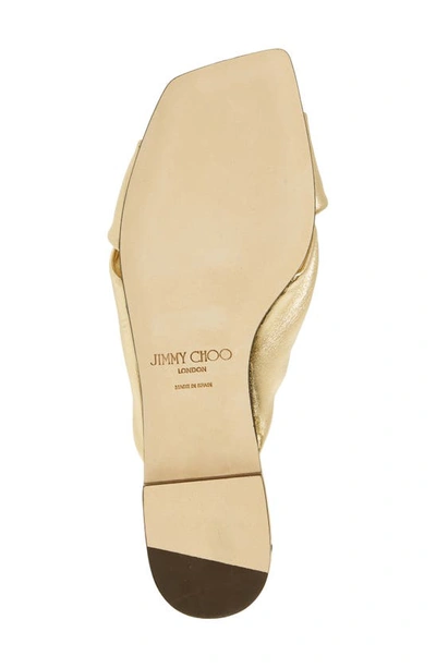 Shop Jimmy Choo Avenue Slide Sandal In Gold
