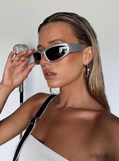 Shop Princess Polly Francese Sunglasses In Silver
