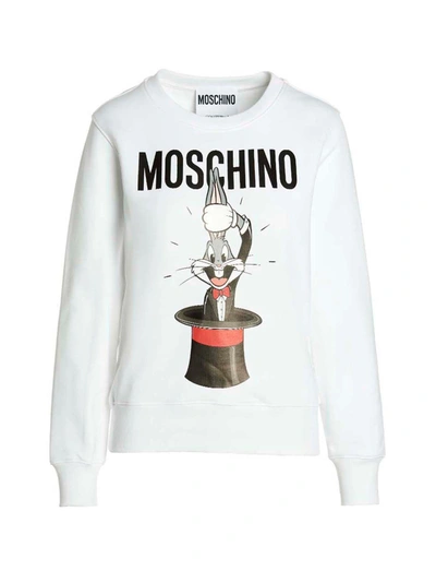 Shop Moschino 'bugs Bunny' Sweatshirt In White