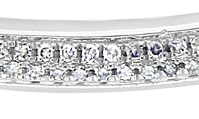 Effy Sterling Silver Pavé Diamond Bar Pendant Necklace In Silver