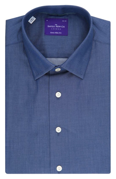 Shop Savile Row Co Extra Slim Fit Denim Twill Cotton Dress Shirt