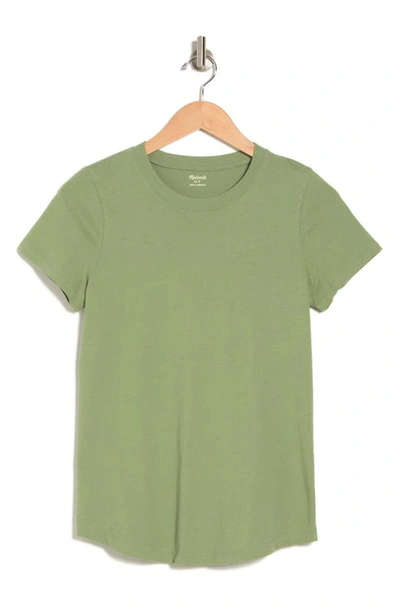 Shop Madewell Vintage Crewneck Cotton T-shirt In Dried Aloe