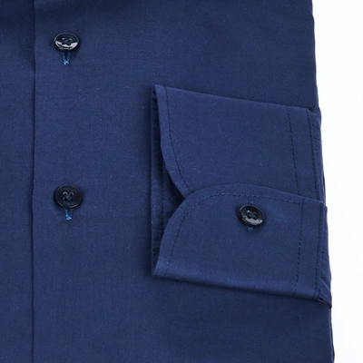 Shop Baldinini Trend Blue Cotton Men's Shirt