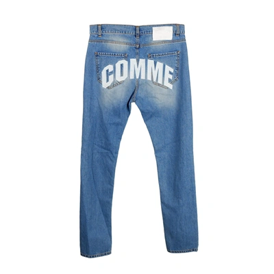 Shop Comme Des Fuckdown Blue Cotton Jeans &amp; Men's Pant
