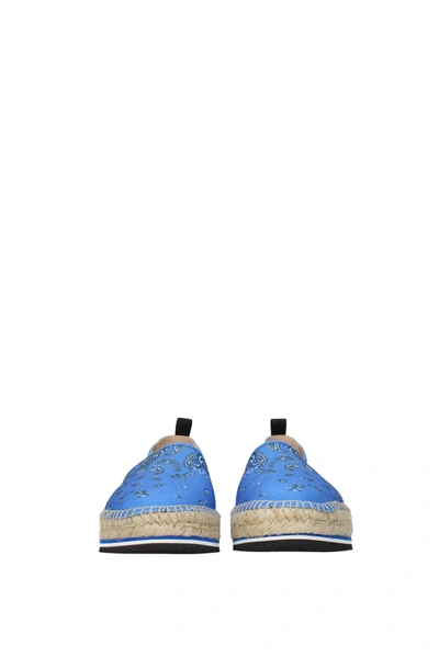 Shop Kenzo Espadrilles Fabric Blue Royal Blue